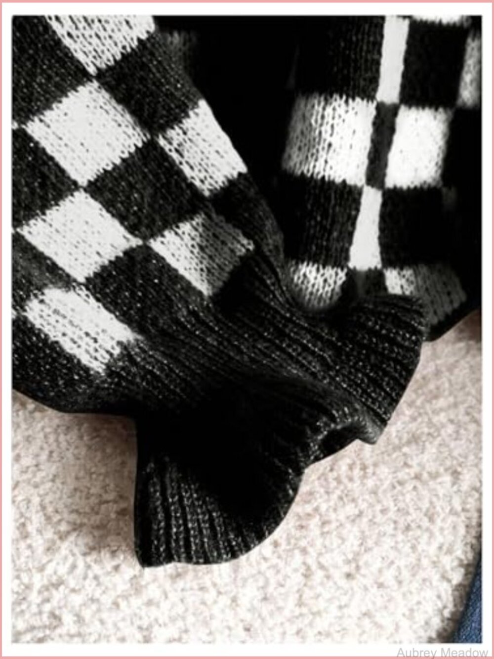Plus Size Checkered Plaid Cardigan Cozy Knit Sweater Outerwear - Picture 5 of 6